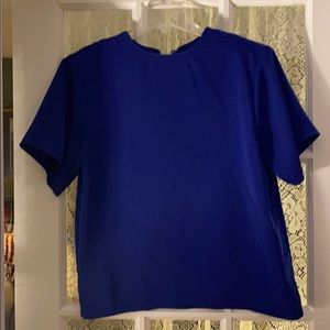 Women’s royal blue shirt-sleeved blouse